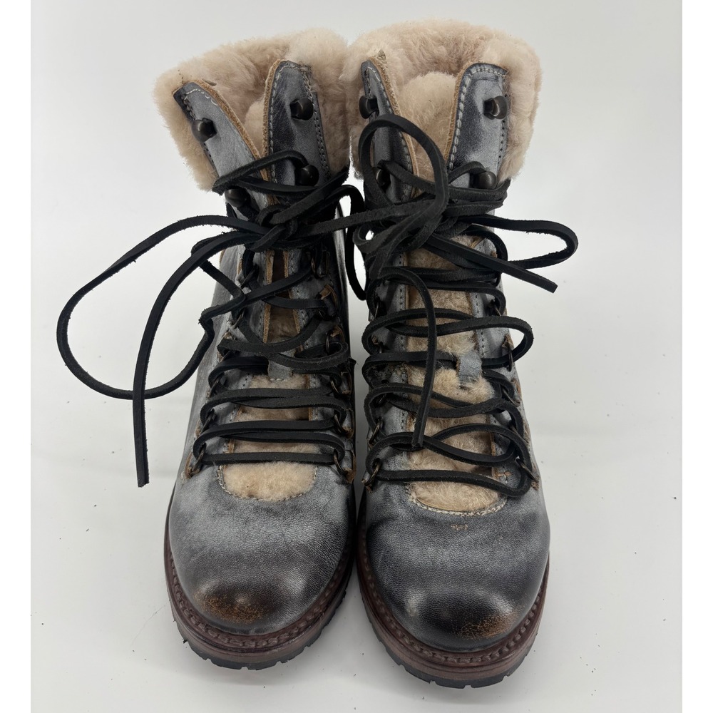 Freebird by Steven Norway Shearling Fur Lined Leather Boots Women's 8